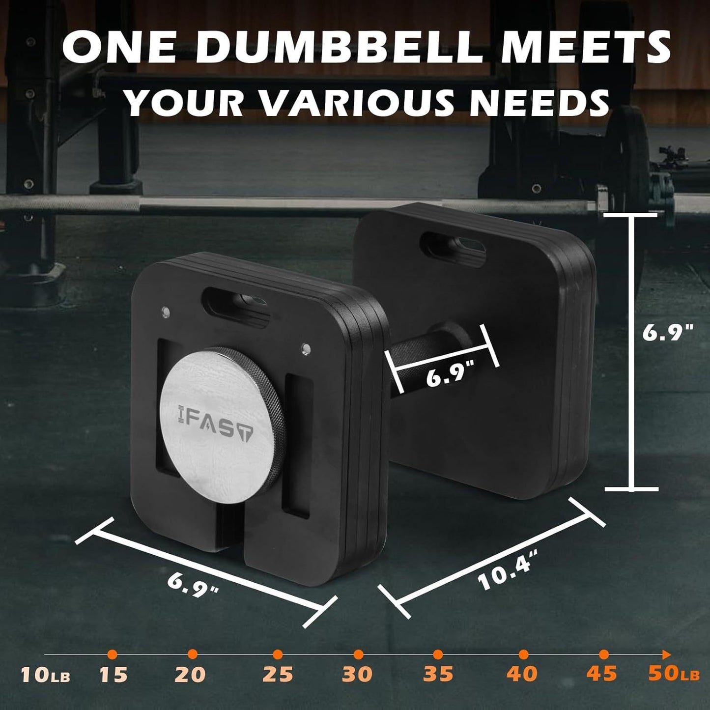 Adjustable Dumbbell 9 In 1 Free Weights For Multiweight Options Quick-Lock Adjustable Dumbbell Sets With Anti-Slip Steel Handle For Full-Body Home Gym Workouts