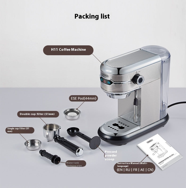 Italian American Hot And Cold Double Temperature Semi-automatic Household Coffee Machine