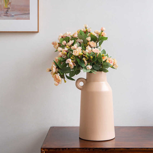 Single Ear Ceramic Flowerpot Living Room Decorations Fontanesia Hydroponic Vase Slightly Flaw