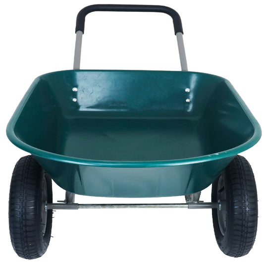 Only Supports Self Pickup  Dual-Wheel Home Garden Yard Utility Wheelbarrow Cart With Built-in Stand