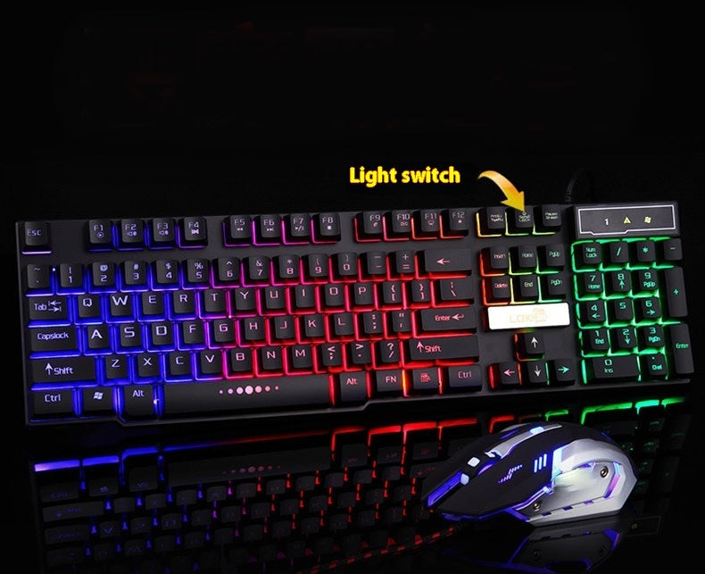 Industrie-Gaming-Tastatur leuchtende USB-Kabel-Gaming-Tastatur