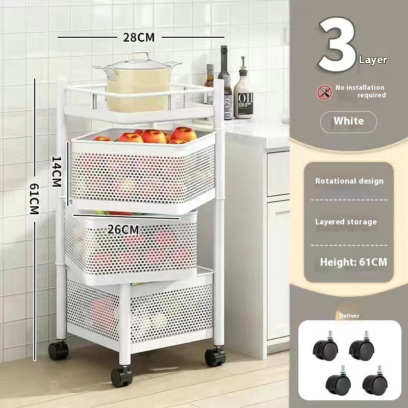 Kitchen Vegetable Rack Indoor Multi-layer Floor Household
