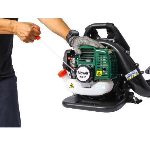 OSAKAPRO 52CC 2-Cycle Gas Backpack Leaf Blower With Extention Tube,green