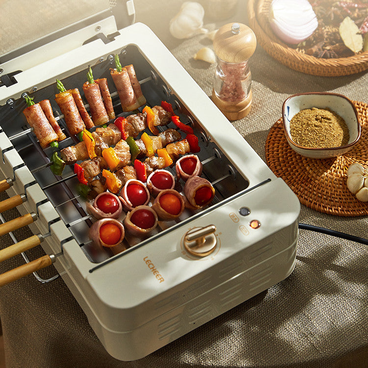 Barbecue Skewer Automatic Rotation Of Household Double-layer Smokeless