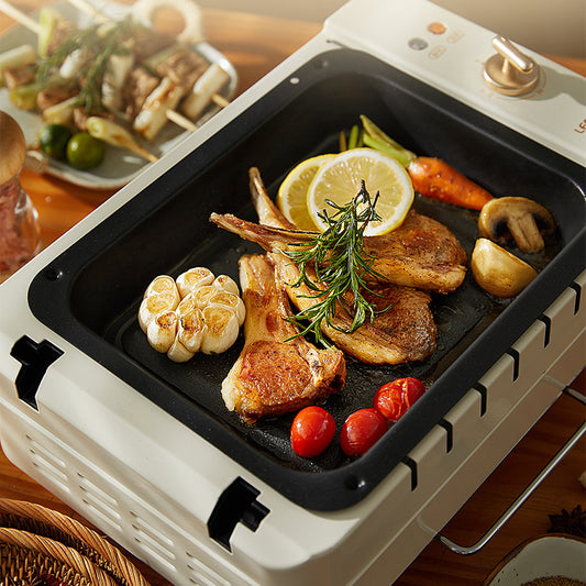 Barbecue Skewer Automatic Rotation Of Household Double-layer Smokeless