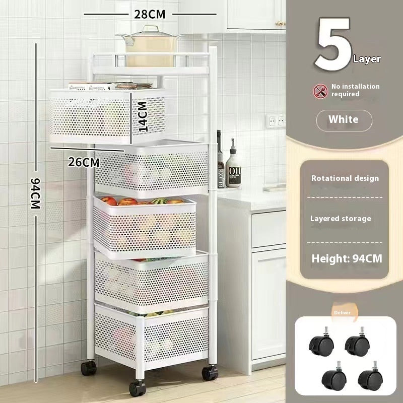 Kitchen Vegetable Rack Indoor Multi-layer Floor Household