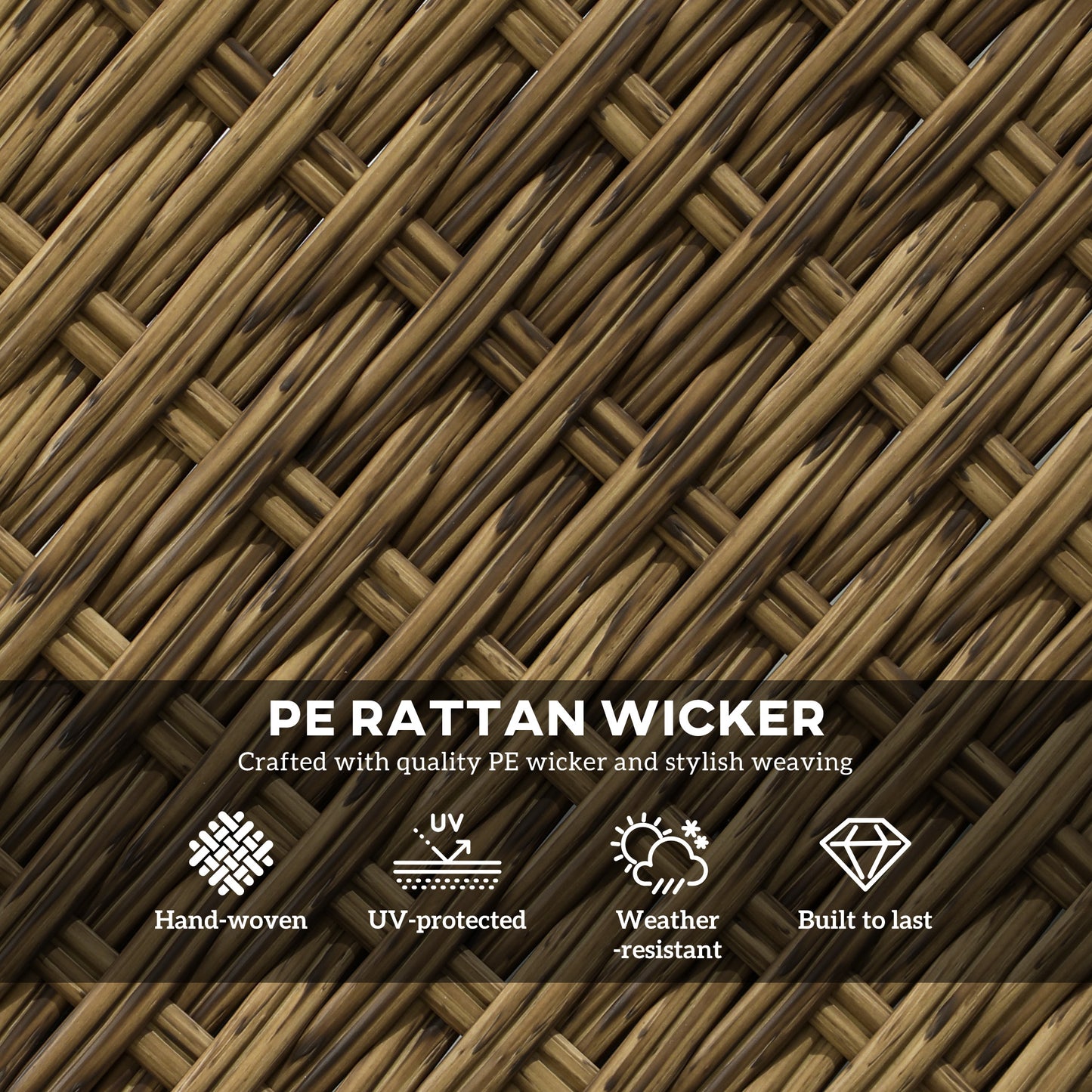 3 Piece Outdoor Bistro Set, Wicker Small Patio Furniture Set With Swivel Glider Chairs For Balcony, Porch, Beige