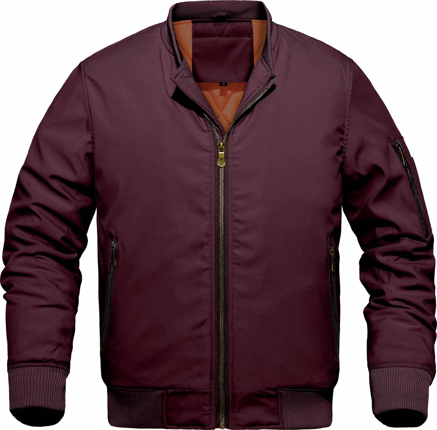 Men's Winter Bomber Jacket, Baseball Jacket Outwear, Thickened Warm Flight Jacket With Ribbed Cuffs, Windproof Casual Coat