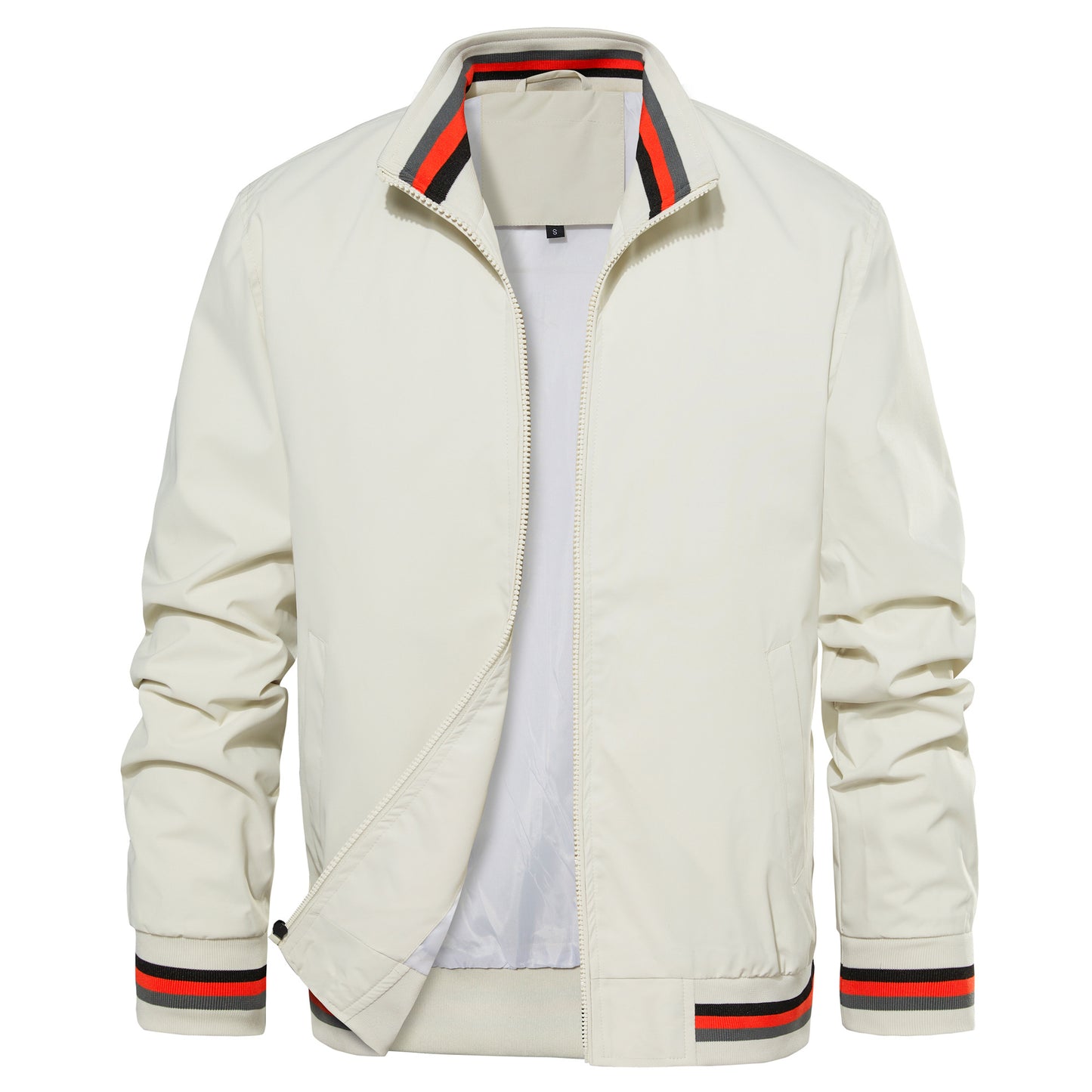 Men's Bomber Jacket Lightweight Casual Windbreaker Spring Fall Zip Up Coat