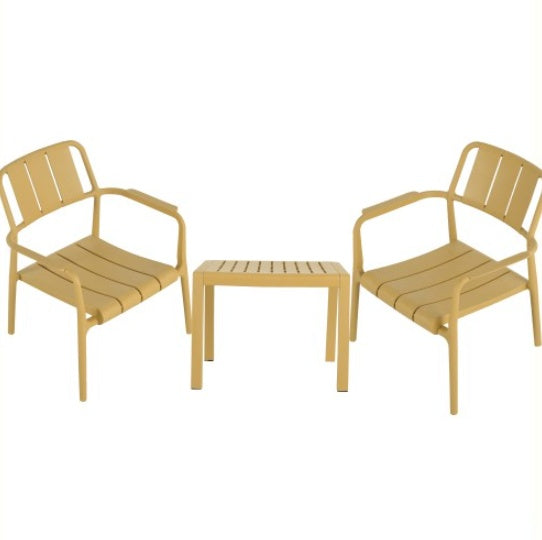 2-Piece PP Single Seater Chairs   Coffee Table Set   Indoor Outdoor Multi  Purpose Furniture For Living Room, Balcony, Beach